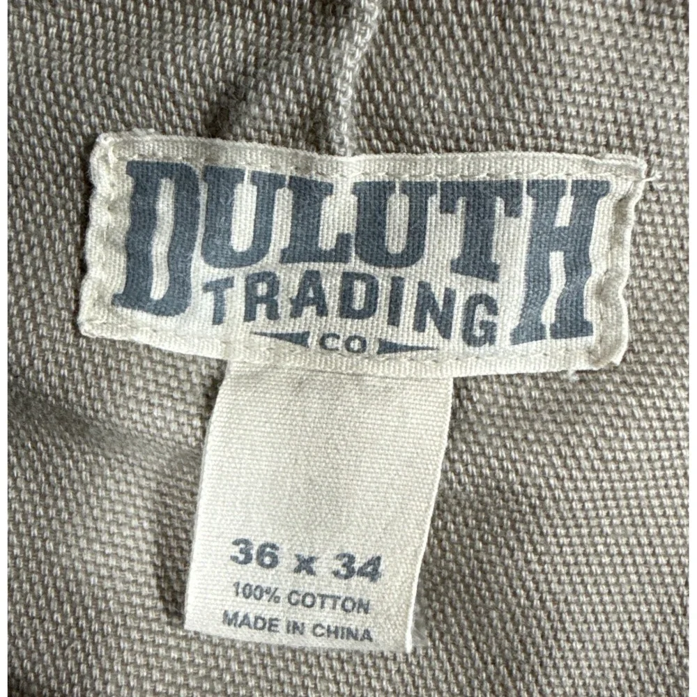 Duluth Trading Cargo Pants Mens 36 Brown Canvas Workwear Utility